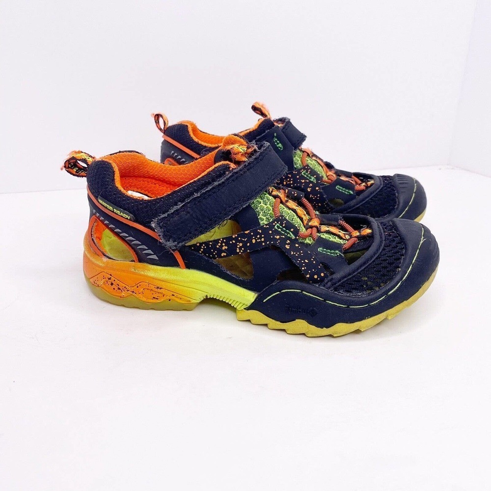 Jambu Squamata Boys Sz 12M Yellow Blue Orange Sandals Water Shoes Hook N Loop